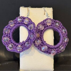 925 Hand crochet earrings